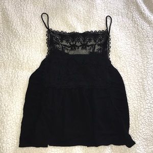 Urban Outfitters Black Lace Tank Top